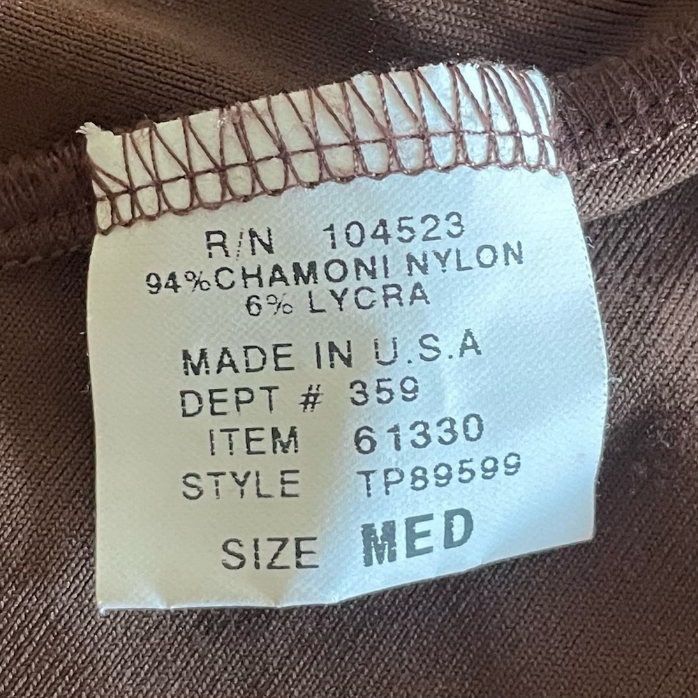 VTG Softwear by Mark Singer Halter Dress Womens M Brown Liquid Knit Chamonix USA - Picture 11 of 14